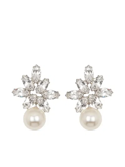 Jennifer Behr Liza Pearl Earrings In Silver