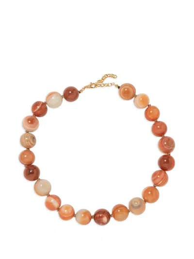 Jennifer Behr Louisa Beaded Necklace In Brown