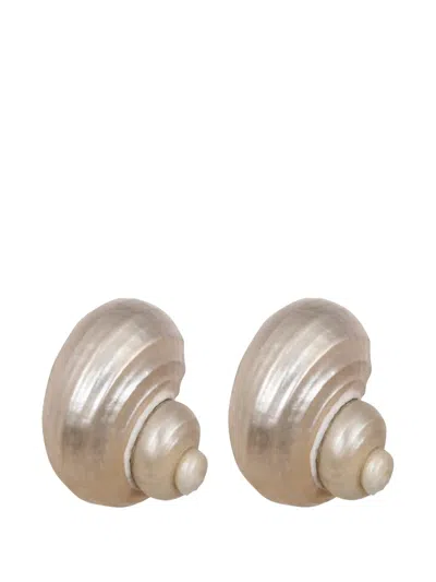 Jennifer Behr Luca Shell Earrings In Neutral