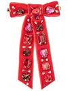Jennifer Behr Lucia Bow Barrette In Red