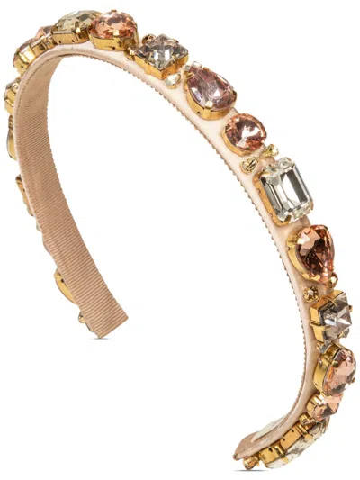 Jennifer Behr Lucia Crystal-embellished Headband In Neutrals