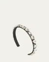 Jennifer Behr Lucia Embellished Headband In Black Crystal