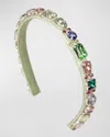 Jennifer Behr Lucia Crystal-embellished Headband In Pistachio