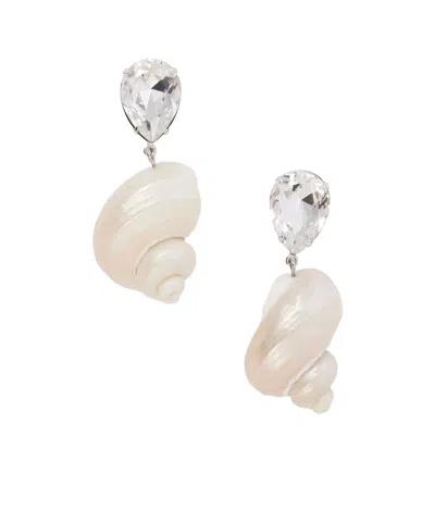 Jennifer Behr Lucius Crystal-embellished Shell Earrings In Neutral