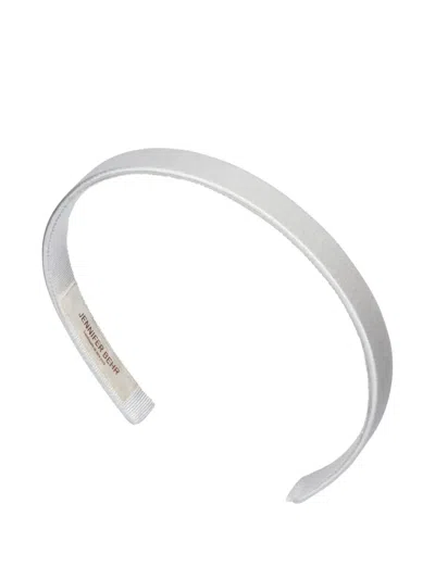 Jennifer Behr Lucy Silk Headband In Silver