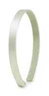 Jennifer Behr Lucy Headband In Silk Satin Pistachio In Pistachio