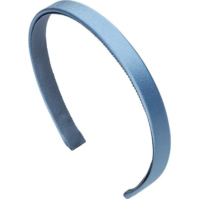 Jennifer Behr Lucy Satin Headband In Blue