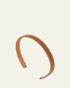 Jennifer Behr Lucy Silk Headband In Brown