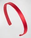 Jennifer Behr Lucy Silk Headband In Cherry