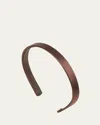 Jennifer Behr Lucy Silk Headband In Espresso