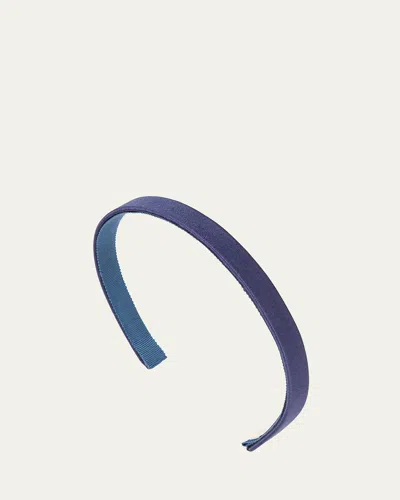Jennifer Behr Lucy Silk Headband In Navy