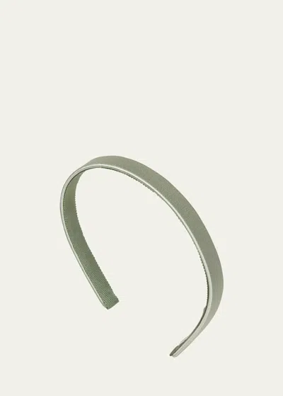 Jennifer Behr Lucy Silk Headband In Pistachio