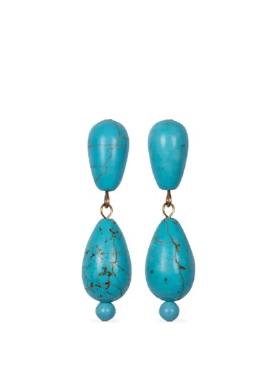 Jennifer Behr Lulani Drop Earrings In Blue