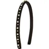 Jennifer Behr Lulu Velvet Pearly Headband In Black
