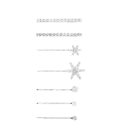 Jennifer Behr Luzia Set Of Seven Silver-tone Swarovski Crystal Hair Slides