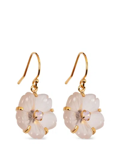 Jennifer Behr Lyanna Floral Drop Earrings In Gold