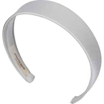 Jennifer Behr Lydia Satin Headband In Gray