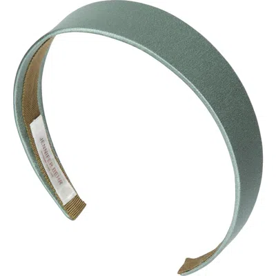 Jennifer Behr Lydia Satin Headband In Green