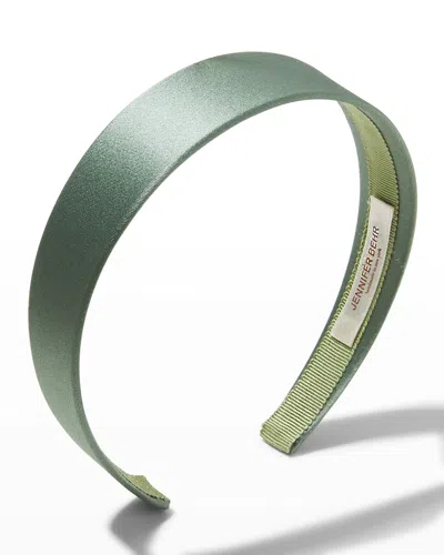 Jennifer Behr Lydia Silk Satin Headband In Red
