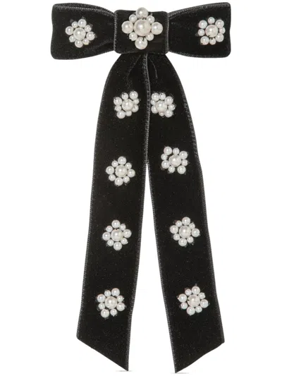 Jennifer Behr Lynette Bow Barrette In Black