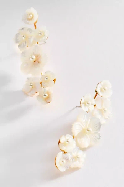 Jennifer Behr Maelynn Gold-tone Mother-of-pearl Earrings In White
