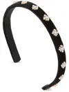 Jennifer Behr Maggie Pearl-embellished Headband In Black