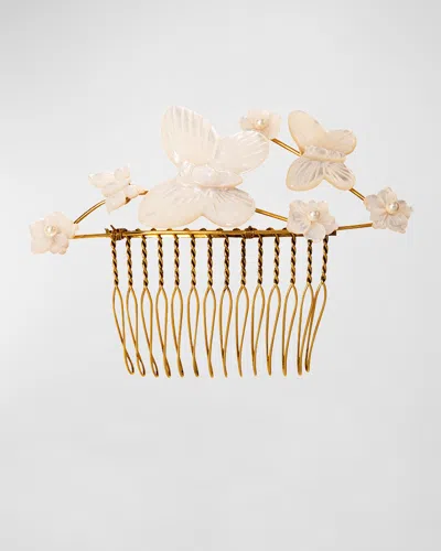 Jennifer Behr Makenna Pearly Comb In Gold