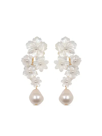 JENNIFER BEHR MAKENZIE FLORAL DROP EARRINGS