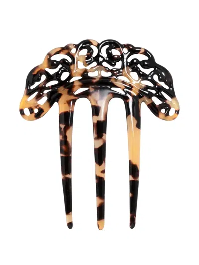 Jennifer Behr Marbella Cut-out Hair Pin In Brown