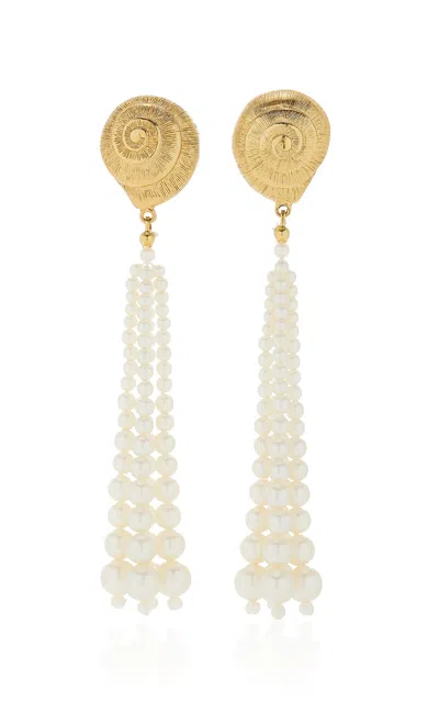 Jennifer Behr Marcelline Pearl Earrings In White