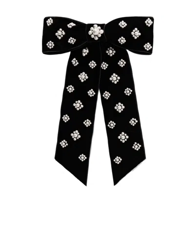 Jennifer Behr Margaret Bow Barrette In Black