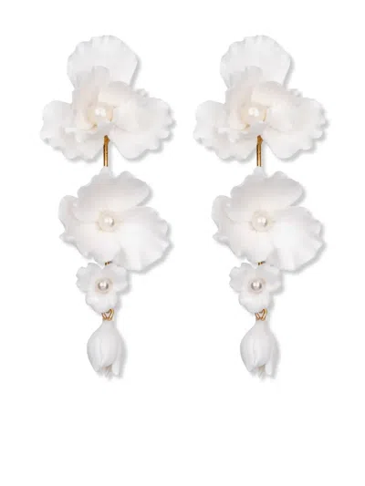 Jennifer Behr Mariam Earrings In ホワイト