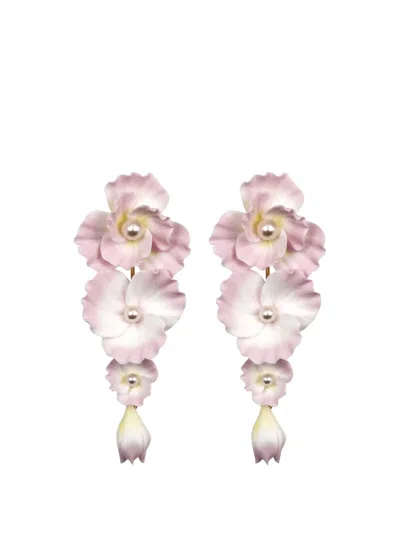 Jennifer Behr Mariam Floral-motif Earrings In Multi