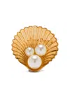 Jennifer Behr Gold  White Earrings In Gold