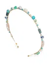 Jennifer Behr Marietta Semiprecious Stone Headband In Blue