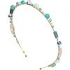 Jennifer Behr Marietta Semiprecious Stone Headband In Gold