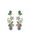 Jennifer Behr Martella 18k Gold-plated Crystal Earrings In Multi