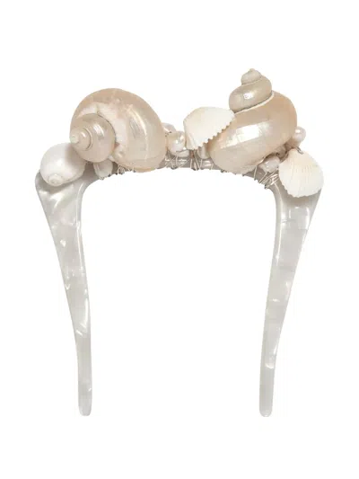 Jennifer Behr Martinique Shell-embellished Hair Pin In Neutral