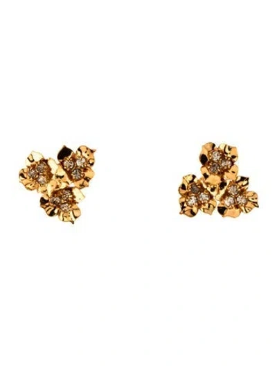 Pre-owned Jennifer Behr Maye Stud Earrings In Clear