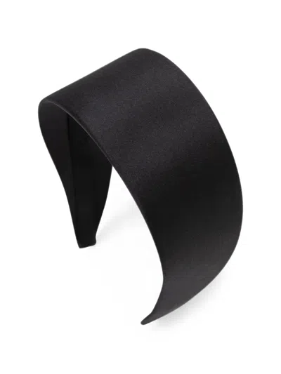 Jennifer Behr Meave Satin Headband In Black