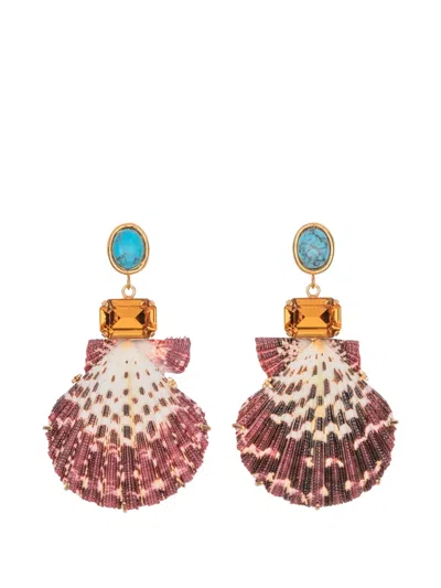 Jennifer Behr Meridian Shell-pendant Earrings In Multi