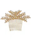 Jennifer Behr Mignonette Crystal-embellished Comb In Gold