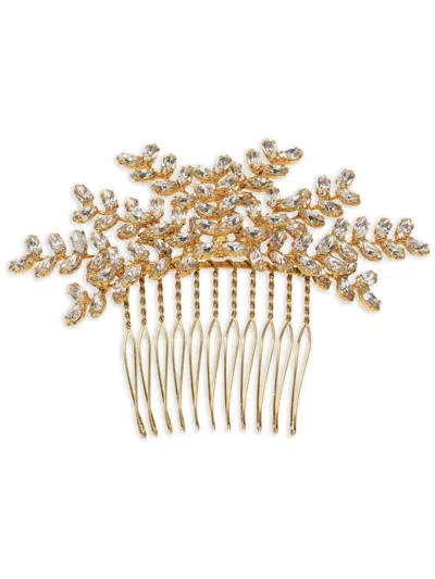 Jennifer Behr Mignonette Crystal-embellished Comb In Gold