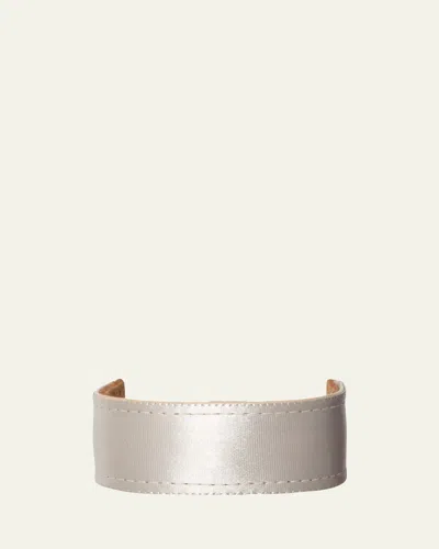 Jennifer Behr Mini Satin Ribbon Pony Wrap In Gray