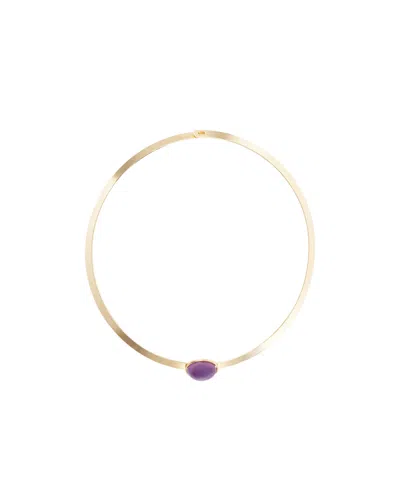Jennifer Behr Elaine Gold-plated Amethyst Necklace In Purple