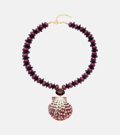 Jennifer Behr Miranda Beaded Pendant Necklace In Multi