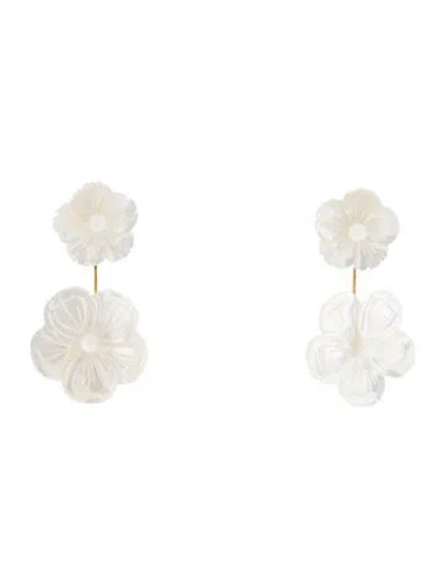 Pre-owned Jennifer Behr Mother Of Pearl Tibby Drop Earrings In Multi