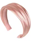 Jennifer Behr Natasha Draped-satin Headband In Pink