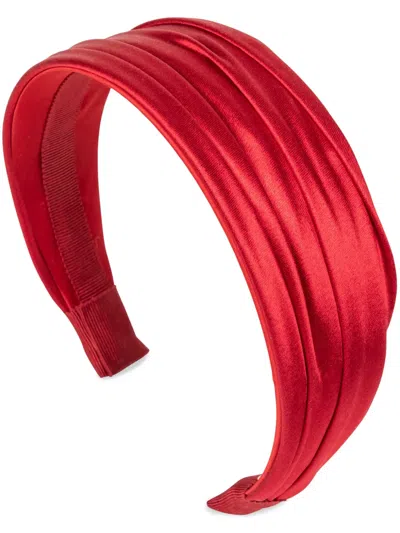Jennifer Behr Silk Headband In Red