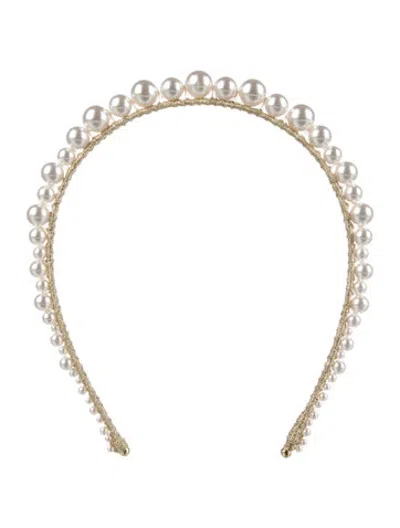 Pre-owned Jennifer Behr Neutral Beaded Headband W/tags In Neutrals